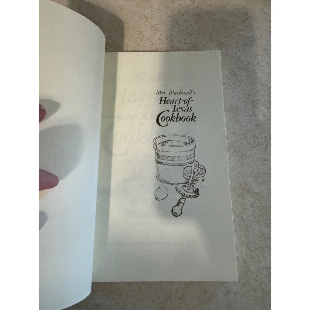Mrs Blackwells Heart of Texas Cookbook Louise B Dillow 1986 Depression Recipes